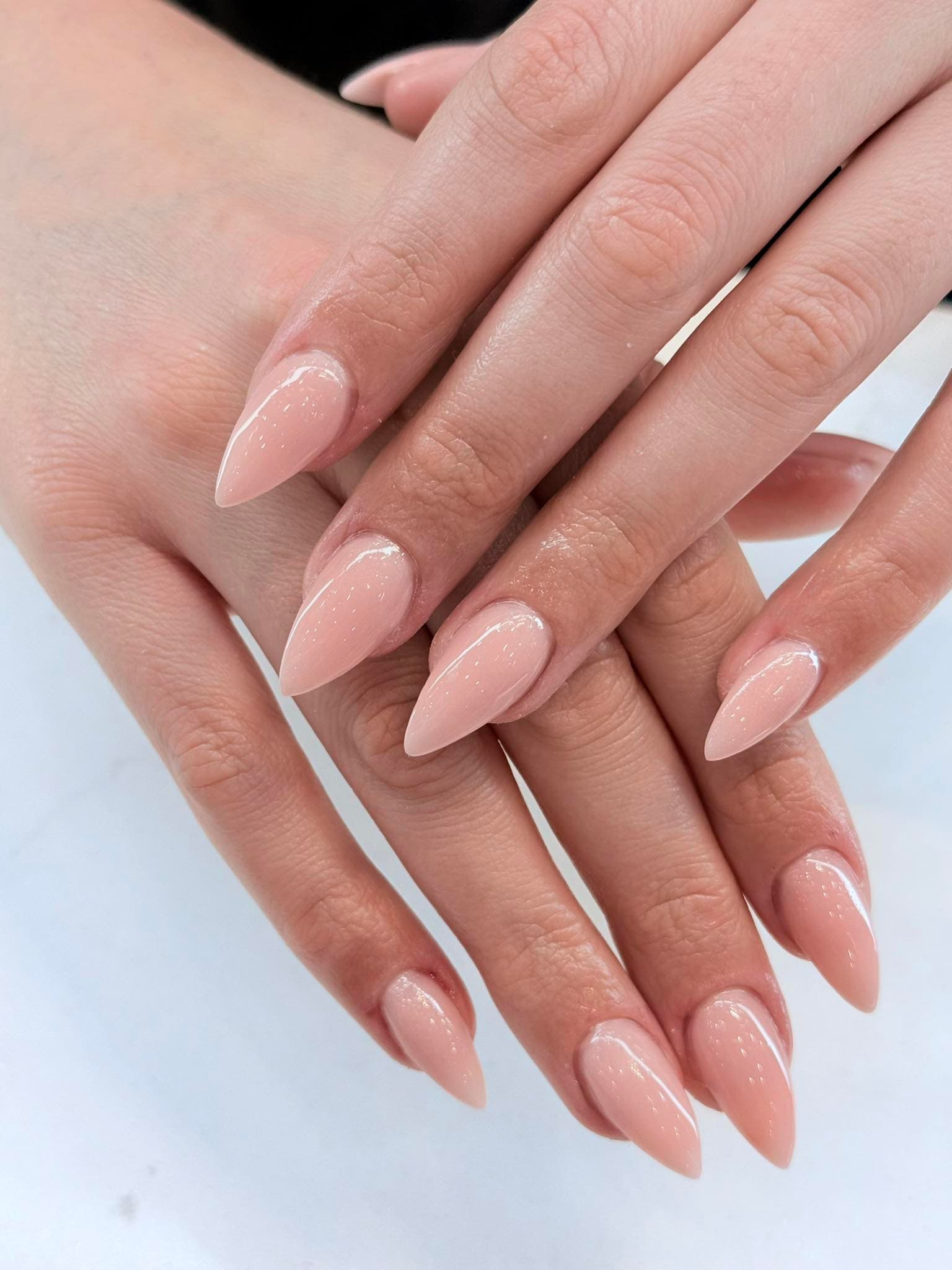 Classic nude blush nails